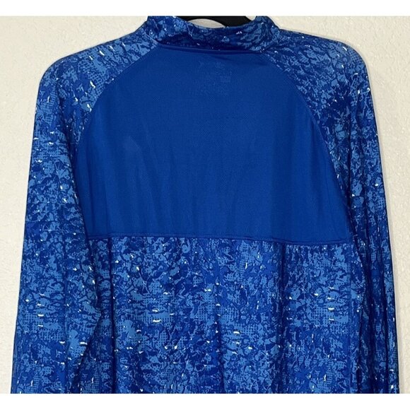 Silver Bait Fishing Shirt Men’s Sz L 1/4 Zip Vented Mesh Back Blue Zip Pocket - Picture 5 of 9